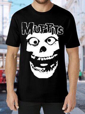 Muppits Graphic Skull Tee - Black & White